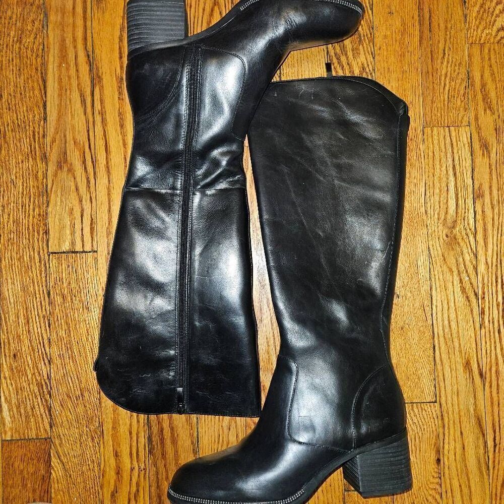 Black Franco Sarto Tall Standard Calf Boots